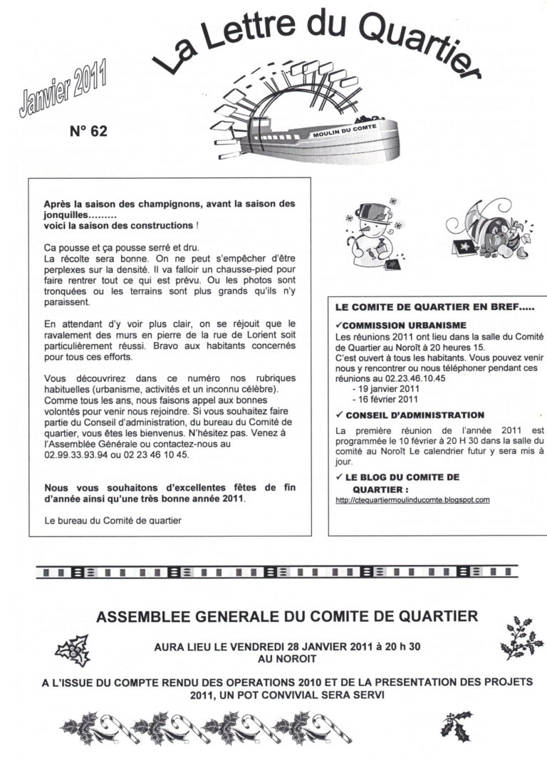 Lire la suite à propos de l’article Lettre de quartier n°62